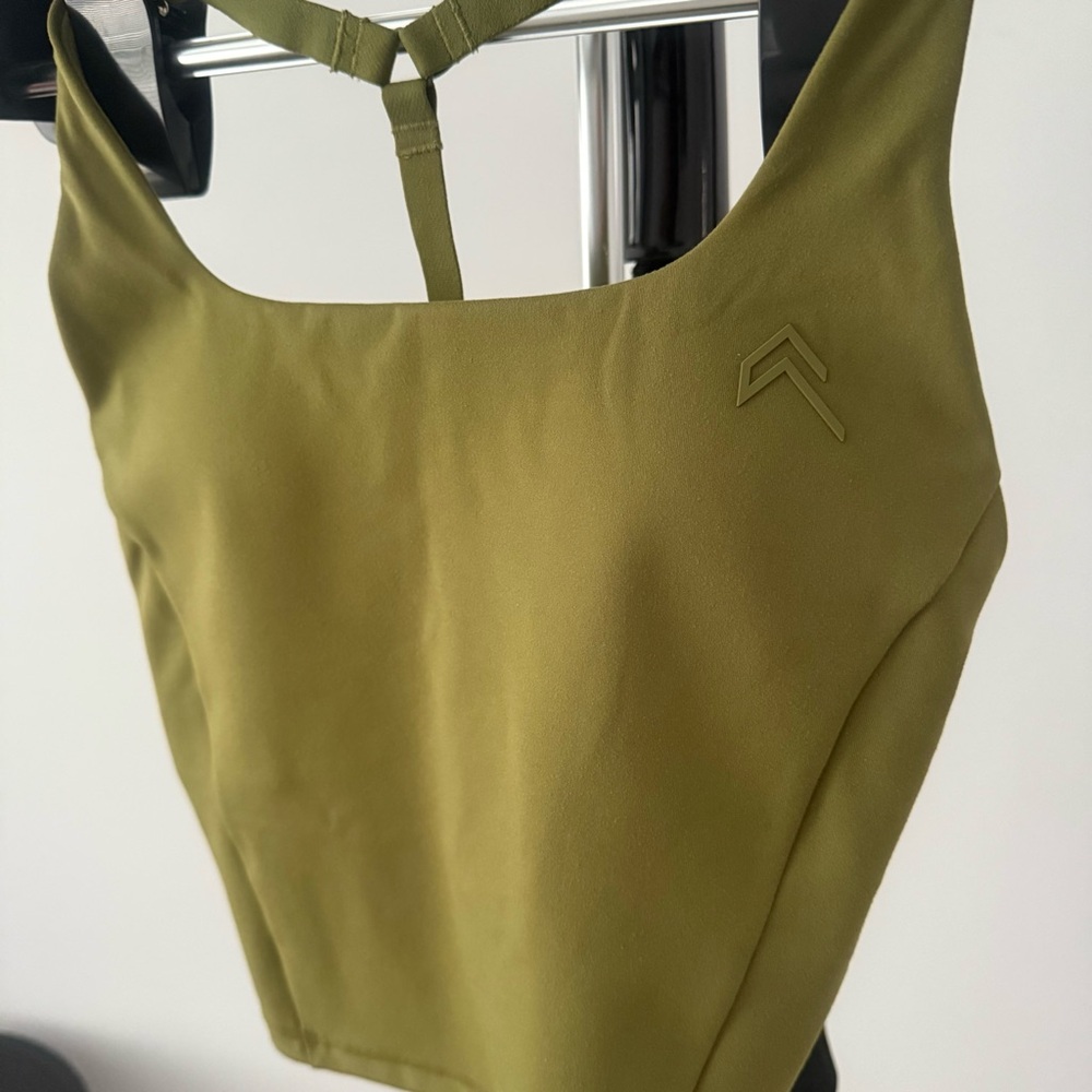 Oner Active Timeless Square neck Mid Vest | Olive Green | X-Small - Picture 2 of 8